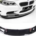 MUCO 4pcs Front Bumper Lip Spoiler Kit Compatible with BMW F10 520i 528i 535i 550i M Sport 2011 2012 2013 2014 2015 2016 Gloss Black M-Performance Front Bumper Lip Spoiler Lip Lower Bumper Body