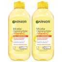 Garnier Micellar Water with Vitamin C, Facial Cleanser & Makeup Remover, Brightening & Hydrating, For All Skin Types, Vegan, Cruelty Free, 13.5 Fl Oz (400mL), 2 Count