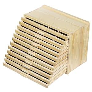 Vencer 12-Drawer Pine Artist Supply Storage Box - Effortlessly Organize and Store Pencils, Pens, Pastels, Markers, Brushes, and Tools with Adjustable Compartments and Generous Capacity, VAO-021