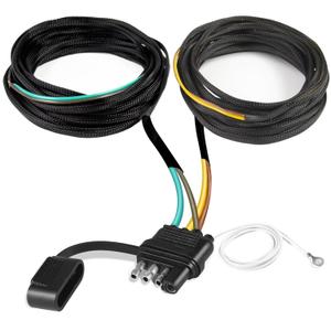 4 Pin 5 Wire Trailer Wiring Harness for Trailer Light Rewiring Protected by Nylon Net TubeProfessional Trailer Connector Made of Premium Copper WireUtility 22FT Trailer Light Wiring Kit