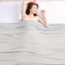 Topcee Cooling Blanket (90"x90"Queen Size) for Night Sweats Absorbs Heat to Keep Adults Cool on Warm Nights, Q-Max 0.5 Cooling Blankets for Hot Sleepers, Ultra-Cool Lightweight Blanket for Bed