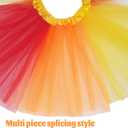 Women's Teen Adult Tutu Skirt Elastic Tulle Tutu Skirt Women Short Dance Ballet Tutu Halloween Christmas Dress Costume (Yellow)