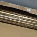 Gold Double Curtain Rods for Windows 120 to 170 Inch, 1 Inch Adjustable Decorative Crystal Extra Long Dual Curtain Rod, Heavy Duty Vintage Double Drapery Pole with Gold Foil Finials