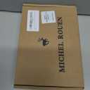 Rouen Polo Shirts for Men Quick Dry Regular Fit Casual Color Block Chest Print Active Short Sleeve Collared Mens Golf Shirt (L)