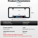 2PCS License Plate Frames, Stainless Steel 4-Hole License Plate Bracket Cover Holder for BMW X3 X5 X1 X7 X6 4 3 5 2 1 Series M3 M5 M4 M2 M6 e90 e91 Accessories, with Screw Caps Cover Set(Black)