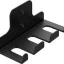 JNIHEEP Olympic Barbell Hanger,Garage Gym Bar Wall Rack,Vertical Barbell Mount Rack,Black Powder Coated,Space Saving Commercial or Home Gym Accessory,Holds Under 33mm Bar Size