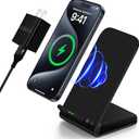 Samsung Wireless Charger Fast Charging Stand Desk Phone Charger Stand Android Charging Station for Samsung Galaxy S24 Ultra S24+ S24 S23 FE S22 S21 S20 S10 S9 S8,iPhone 15 Pro Max Plus 14 with Adapter