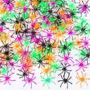 2 x GlyinnHe 160PCS Halloween Mini Plastic Spiders 4 Colors Small Fake Spider Toys Spiders Prank Props for Halloween Home and Party Decorations