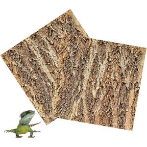 Tfwadmx 2Pcs Cork Terrarium Background 11.8 x 11.8 Natural Cork Bark Backdrop Reptile Background Climbing Wall Terrarium Accessories for Lizard, Tortoise, Gecko, Bearded Dragon, Chameleon