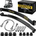 Heavy Duty Rear 2-Leaf Spring Kit for EZGO RXV 2008-Up Golf Carts, Dual-Action Suspension Upgrade with Bushings, Sleeves & U-Bolts, Replaces OEM# 603498, 604494, Smoother Ride & Load Support