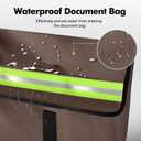 Large Fireproof Document Bags 24x12x12in, Fireproof Document Box for Cash, Photo Albums, Valuables, Extra Large Fireproof Bag Waterproof Document Storage with Reflective Strip, Brown