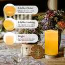 Wax Shell Flameless Candles : Set of 1 H4D3.15 Remote Control LED Electric Candle Ivory Real Wax Pillar Flickering Candles with Timer Home Halloween Christmas Gift Deco