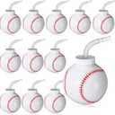 Sumind 12 Pcs Sport Ball Cups with Straws and Lids, 17 oz Plastic Cups Bulk for Adults Birthday Theme Party Sport Party Favors Supplies(Baseball)