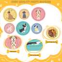 96Pcs Pet Dog Birthday Party Decorations, Disposable Puppy Themed Party Tableware Supplies with Paper Plates Napkins, Pet Dinnerware Decoration Set for Birthday Table Decor