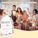 6x8" Bloom Bar Sign for Wedding Table Decor, Wild Flower Arch Acrylic Wedding Signs for Reception, Floral Bridal Shower Engagement Party Decor for Baby In Bloom Baby Shower Decorations