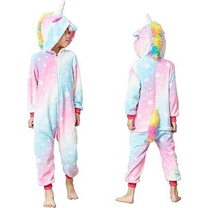 Unicorn Onesie for Kids Animal Pajamas Cosplay Halloween Unisex Costume, Size S (One Suit Only)