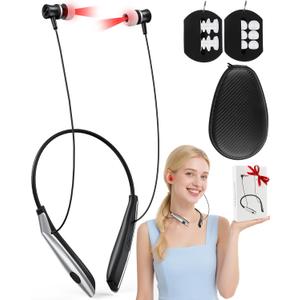 Ears & Nose Red Light Therapy, 650nm Red Light Therapy for Ears & Nose, 2-in-1 Rehears Device Daily Wellness with Case (Inky)