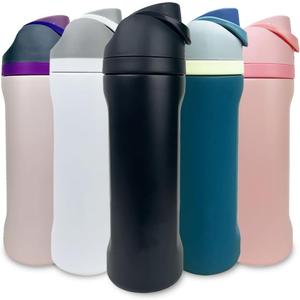 IVY-FlexiSip Insulated Water Bottle - 24oz Stainless Steel, Straw Lid, Vacuum Sealed, BPA-Free, 12Hrs Hot & Cold Up to 24Hrs - Ideal for Work, Gym, Outdoors, Travel- Black