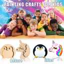 2 x YOFUN Paint Your Own Wooden Magnet - Wood Painting Craft Kit and Art Set for Kids, Art and Craft Supplies Party Favors for Boys Girls Age 4 5 6 7 8, Easter Crafts & Basket Stuffers (Large)