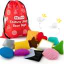 Texture Sensory Bean Bags, Toddler Sensory Toys for Babies,Preschool Toys Set of 13 Beanbags, Shape Sensory Bean Bags with Storage Bag,Develop Fine Motor & Sensory Play for Newborns, Early Learning