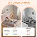 Queen Size Bunkie Board 60x80'' - Breathable Hollow-Core Bed Support, Noise Minimizing & Moisture Resistant Oxford Fabric Cover, Low Profile Bed Board for Sagging Queen Mattress, Grey