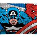 Jay Franco Kids Sheet Set with Fitted, Flat Sheets & Pillow Cover - Ultra-Soft Bedding with Pillowcase for Room Decor, White - Avengers, 3 Piece Twin