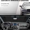 Pigenius Windshield Sunshade for Kia EV6 2022-2025 (GT-Line/Wind/GT), Reversible Silver/Black