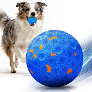 Smart Interactive Dog Toys for Aggressive Chewers, Self-Moving Chew Proof Dog Ball with Automatic Vibrating, IP54 Waterproof & E-TPU Material - Boredom & Training(Blue)