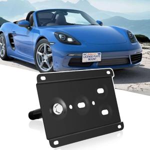 Front Bumper Tow Hook License Plate Mount Bracket Holder No Drill Adapter Compatible with Porsche Cayenne (Base, S, GTS) 2019-2023, Porsche Cayenne GTS 2019-2023