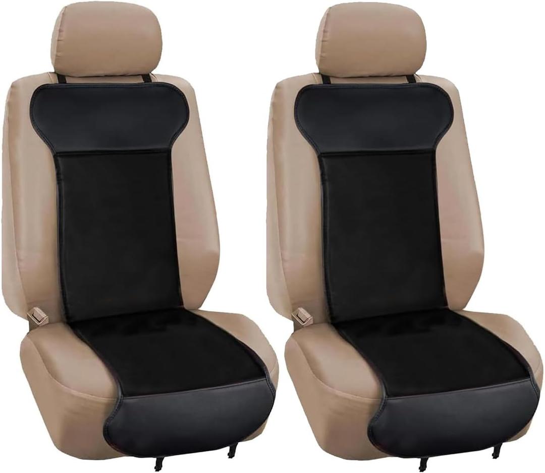 ZONETECH Car Seat Cover Travel Seat Cushion, 2-Pack Universal Classic Black Comfortable Breathable Seat Cover