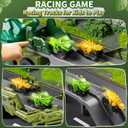 10 in 1 Dinosaur Truck Toys for Kids Aged 3-5 4-8 with Foldable Race Track, Carrier Truck with 9 Dinosaur Toy Car for Boys, Spraying, Light and Sound, Birthday Gifts for Girls Toddlers 5-7
