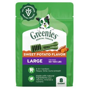 Greenies Dental Bone Dog Treat Sweet Potato Large 12oz, BBD 7 OCT 27