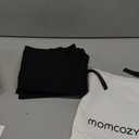 Momcozy Baby Wrap Carrier, Easy to Wear Infant Carrier Slings, Lightweight Hands Free Baby Sling, Adjustable Baby Carriers for Newborn to Toddler 8-35 lbs, Black