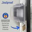 Sealproof 2-Gang Weatherproof In Use Outlet Cover | Two Gang Outdoor Plug and Receptacle Protector, Lockable, UL Extra Duty Compliant, 45 Configurations