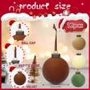 12 Pcs Velvet Christmas Balls Bulk Shatterproof Plastic Christmas Tree Decorations for Decorative Hanging Baubles (12, BrownGreenBeigeKhaki, 3.94Inch)