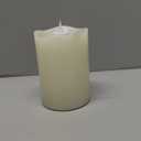 TECHLONG Flameless Candles Battery Operated with Remote Timer, 3D Moving Flame Flickering, Last 600+ Hours Battery Candles, 3" x 4" Ivory Real Wax Electric LED Candle for Wedding Party, 1 pcs