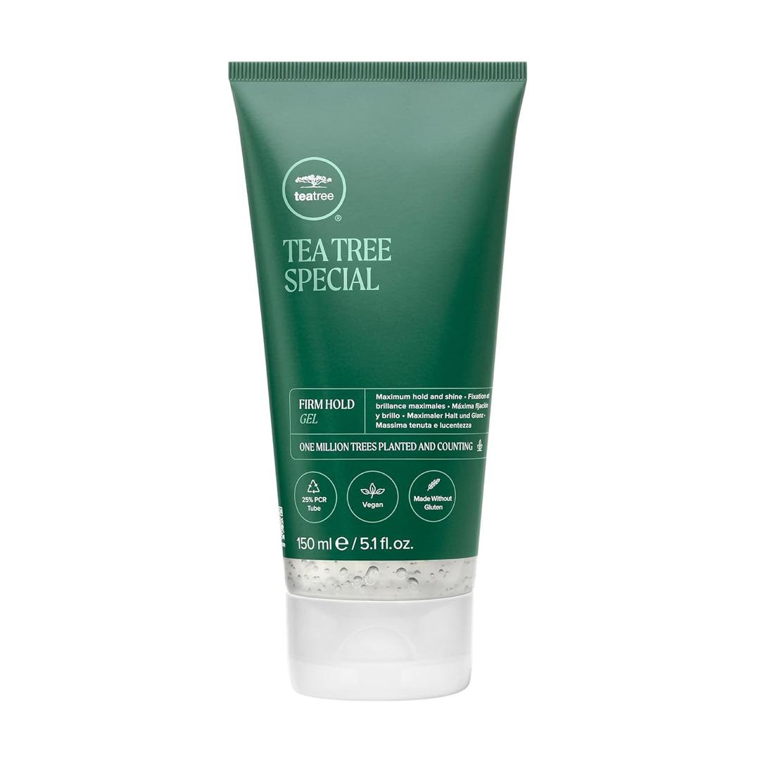 Tea Tree Firm Hold Gel, Hair Gel, Maximum Hold, High-Shine Finish, For All Hair Types (6.8 Fl Oz (Pack of 1))