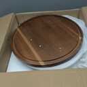 HBlife Cake Stand with Glass Lid (11.4"), Multifunctional Cake Stand with Dome, Acacia Wood 6-in-1 Cake Plate Display Stand with Cover for Baking Gifts, Birthday Kitchen Parties, Weddings