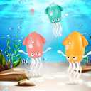 Baby Dancing Octopus Toy for 1 2 3 Year Old Boy Girl, Magical Musical Squid & Infant Tummy Time Toy, USB Rechargeable Crawling Baby Squid Toys for Walking Toddlers Interactive Gift