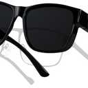 ANDWOOD Fit Over Glasses Polarized Sunglasses for Women Men Oversized Square Shades UV400 Protection