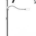 28" Half Moon Lash Light - Lash Lamp with 4X Magnifier & Phone Holder,Esthetician Light for Eyelash Extensions,Nail Art,Tattoo,Skincare,Salon,Adjustable Brightness,Rotating Head,Black