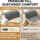 hyha Couch Covers for Dogs Washable, Non Slip Plush Dog Sofa Protectors, Fuzzy Pet Couch Covers for 3 Cushion Sofa Pet Friendly (Grey, 27.6" x 88")