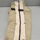 IDOMIK Warm Dog Coat with Harness, Waterproof Reflective Dog Jackets for Small Medium Large Dogs, Fleece High Collar Winter Jacket with Zipper, Pet Winter Snowsuit Clothes for Cold Weather,Khaki XL 