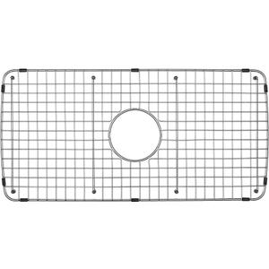 Serene Valley Sink Bottom Grid 27-1/2" x 13-1/2", Centered Drain with Corner Radius 1-1/2", Sink Grids Stainless Steel NDG2713C, Medium