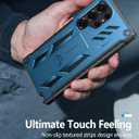 FNTCASE for Samsung Galaxy S25-Ultra Case: with [Built-in Screen Protector & Kickstand] [Military-Grade Drop Protection] Heavy Duty Protective Full Body Shockproof Rugged Sturdy TPU Phone Cover Blue