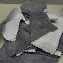 Cleaning Cloth Dishcloth 10pcs Towels Absorbent Kitchen Cleaning Cloths Soft Lint Free Dishcloths Household(Gray)