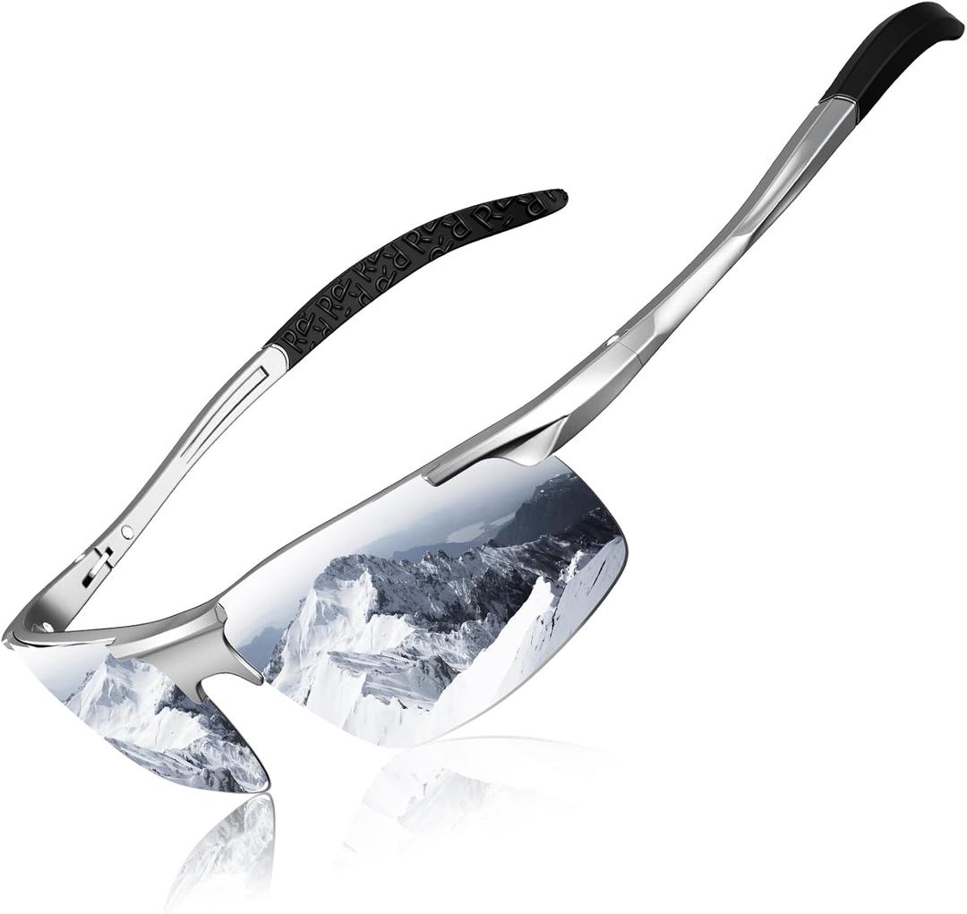 DADA-PRO Polarized Sunglasses Men Sport Driving Sun Glasses Ultralight Al-Mg Mirrored Shades UV400 Protection