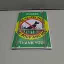 Set of 3 Double Sided 12x8 Inches Please Be Respectful No Poop And Pee Thank You Sign with Metal Stakes - No Pet Pooping or Waste or Poop - No Pooping and No Peeing Dog Yard Signs