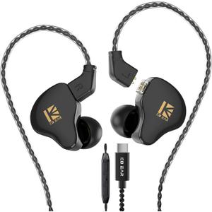 KBEAR KS1 USB C Headphones Wired Earbuds, Crystal Clear Sound Earphones for iPhone 15 Pro Max Plus Samsung Galaxy s23 s22 s21 s20 Ultra, High Resolution Headphone for Singers Musician