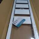 WOA WOA 5 Step Ladder, Ladders for Home, Anti-Slip Pedals, Step Stool Foldable, Lightweight to Move, Ease of Storage, Reach 10ft for Closet Kitchen Library, Hold 300lbs - White